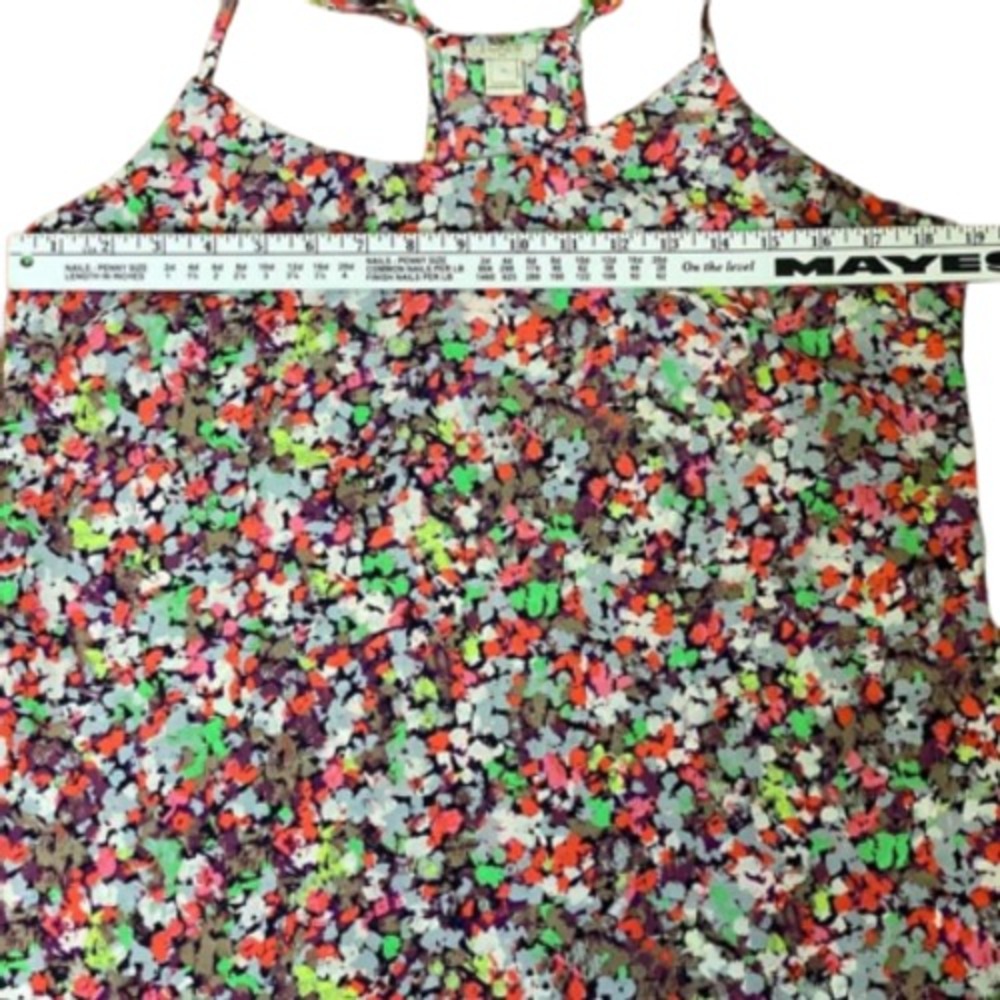 J.Crew Tank Top Sz 10 Colorful Confetti Print Racerback Camisole Multicolor - Picture 7 of 8